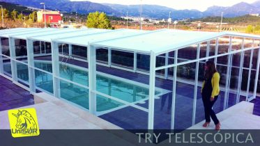 Cubiertas para piscinas UniSUR Cubierta telescópica alta cubrir piscina invierno y verano